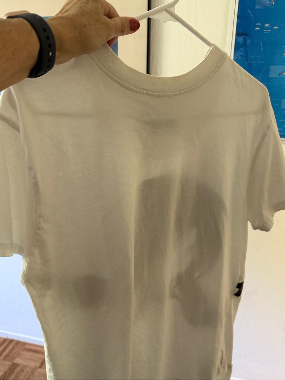 Night Addict White Graphic Tee with Black Anime Print on Back Juniors - Picture 2 of 9